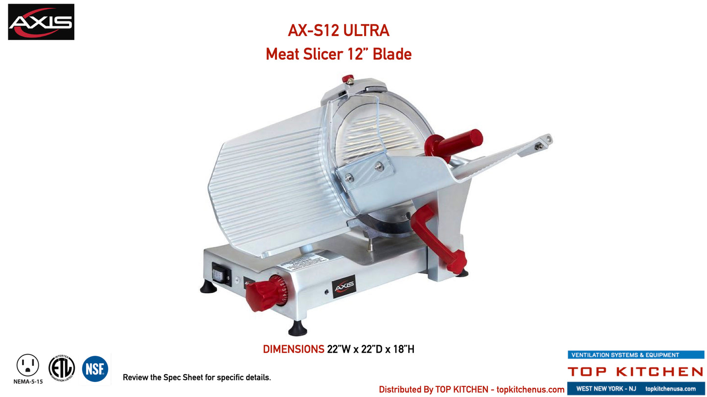 AXIS Meat Slicer - Model AX-S12 ULTRA