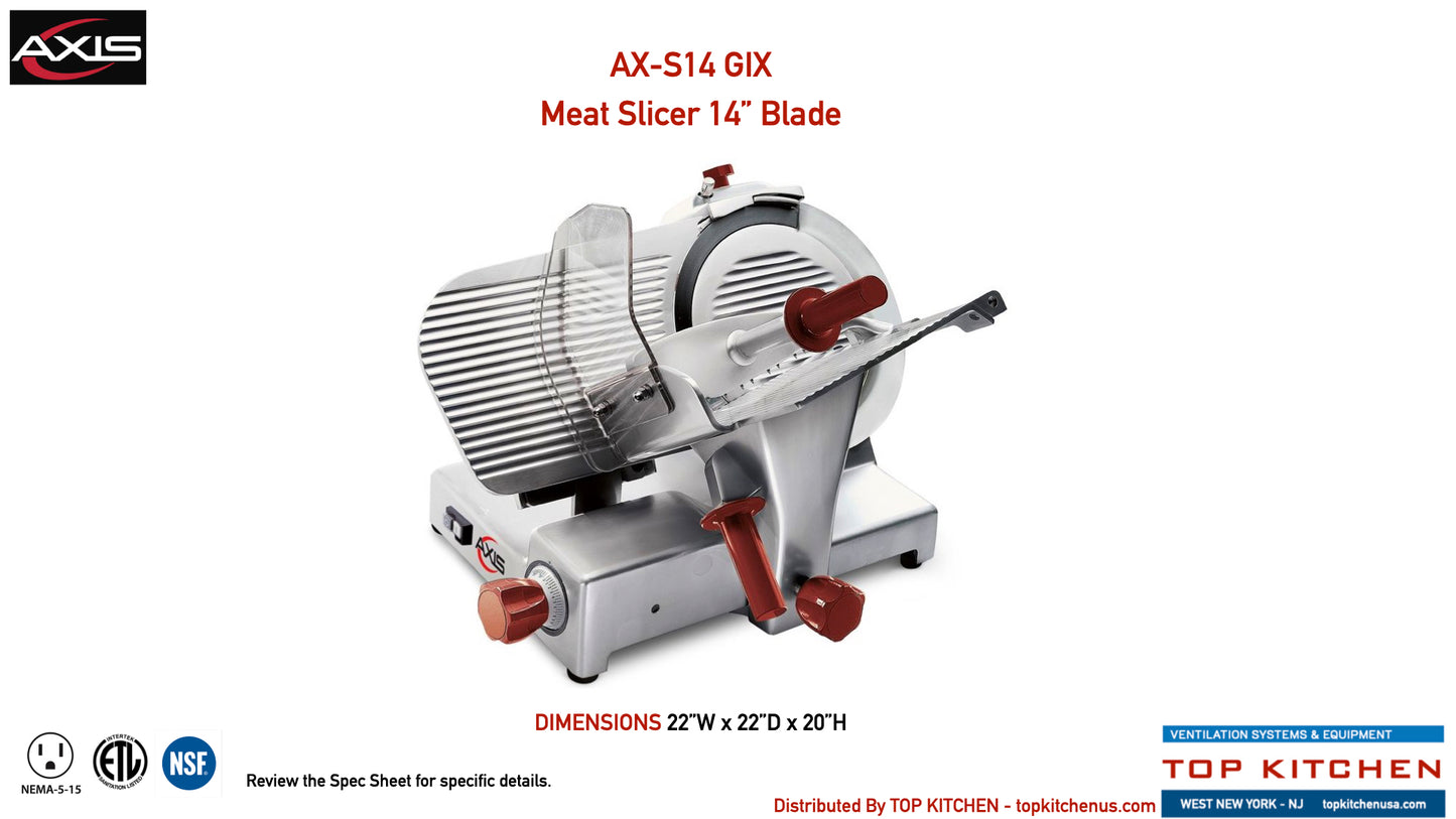 AXIS Meat Slicer - Model AX-S14 GIX