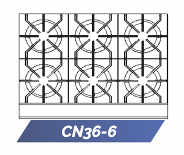 Connerton CN36-6 Restaurant Gas Range