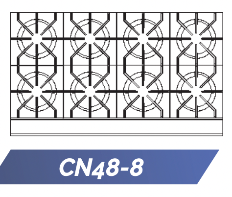 Connerton CN48-8 Restaurant Gas Range