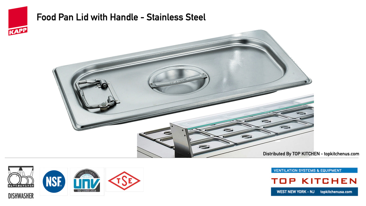 KAAP Food Pan Lids With Hermetic Seal - Stainless Steel