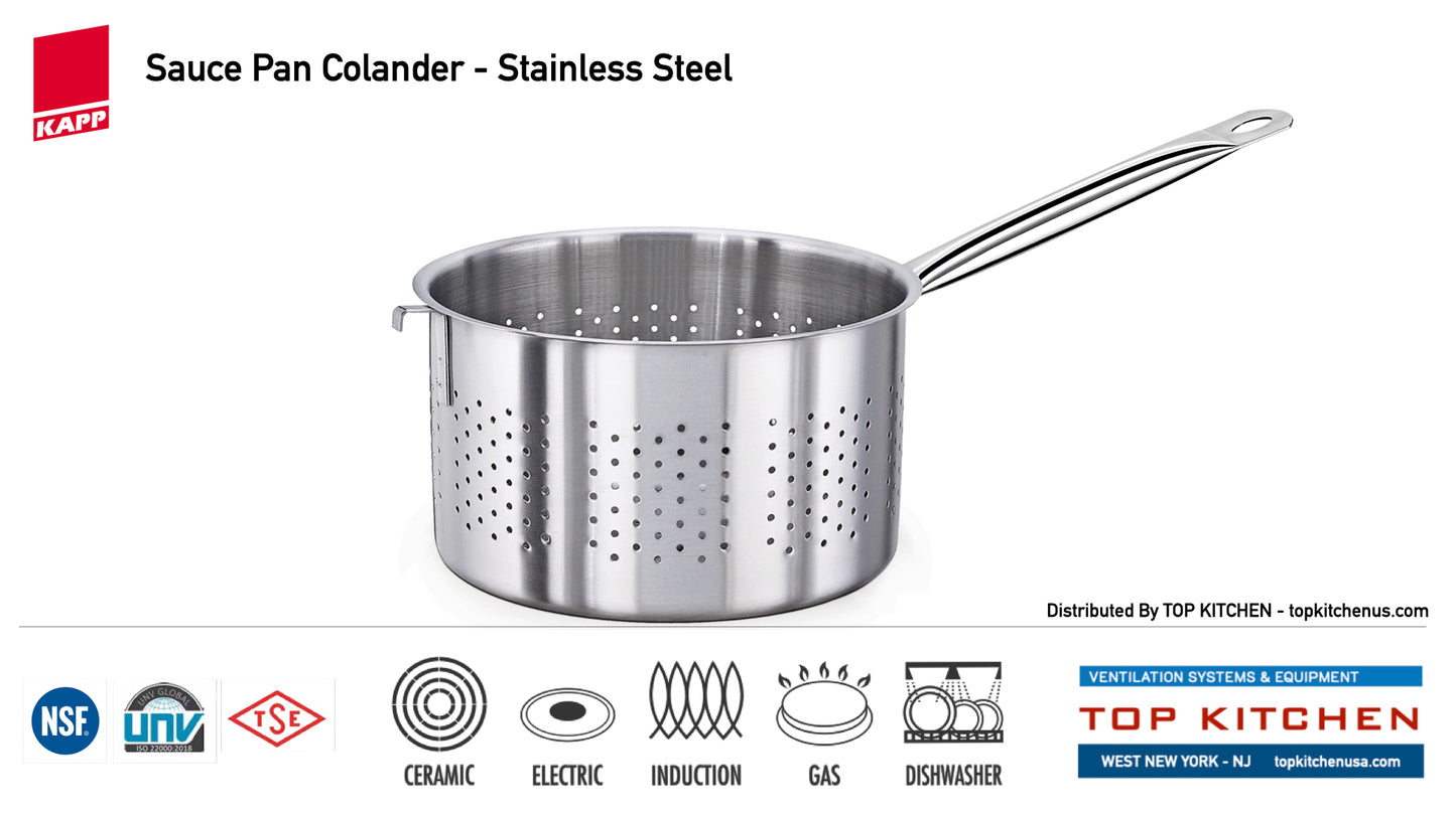 KAPP Colander For Deep Sauce Pan - Stainless Steel