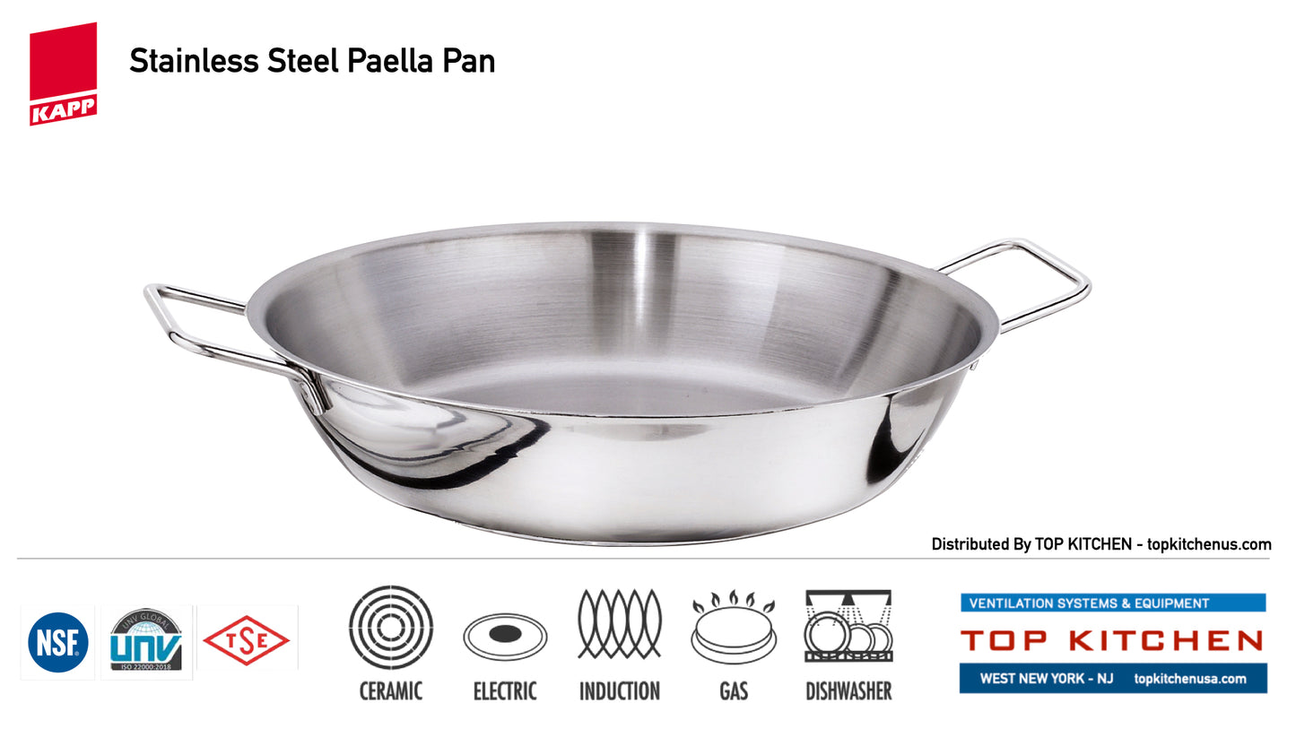 KAPP Paella Pans - Stainless Steel