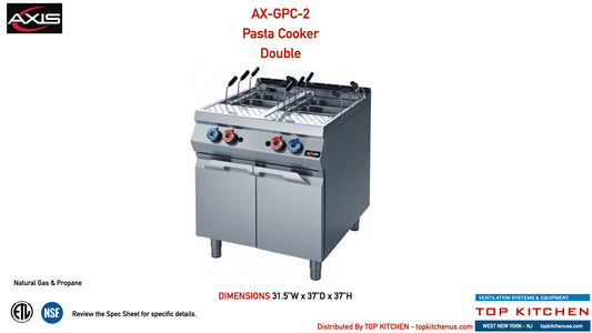 AXIS Double Tank Pasta Cooker - Model AX-GPC-2