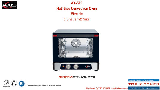 AXIS Convection Oven - Half Size - AX-513