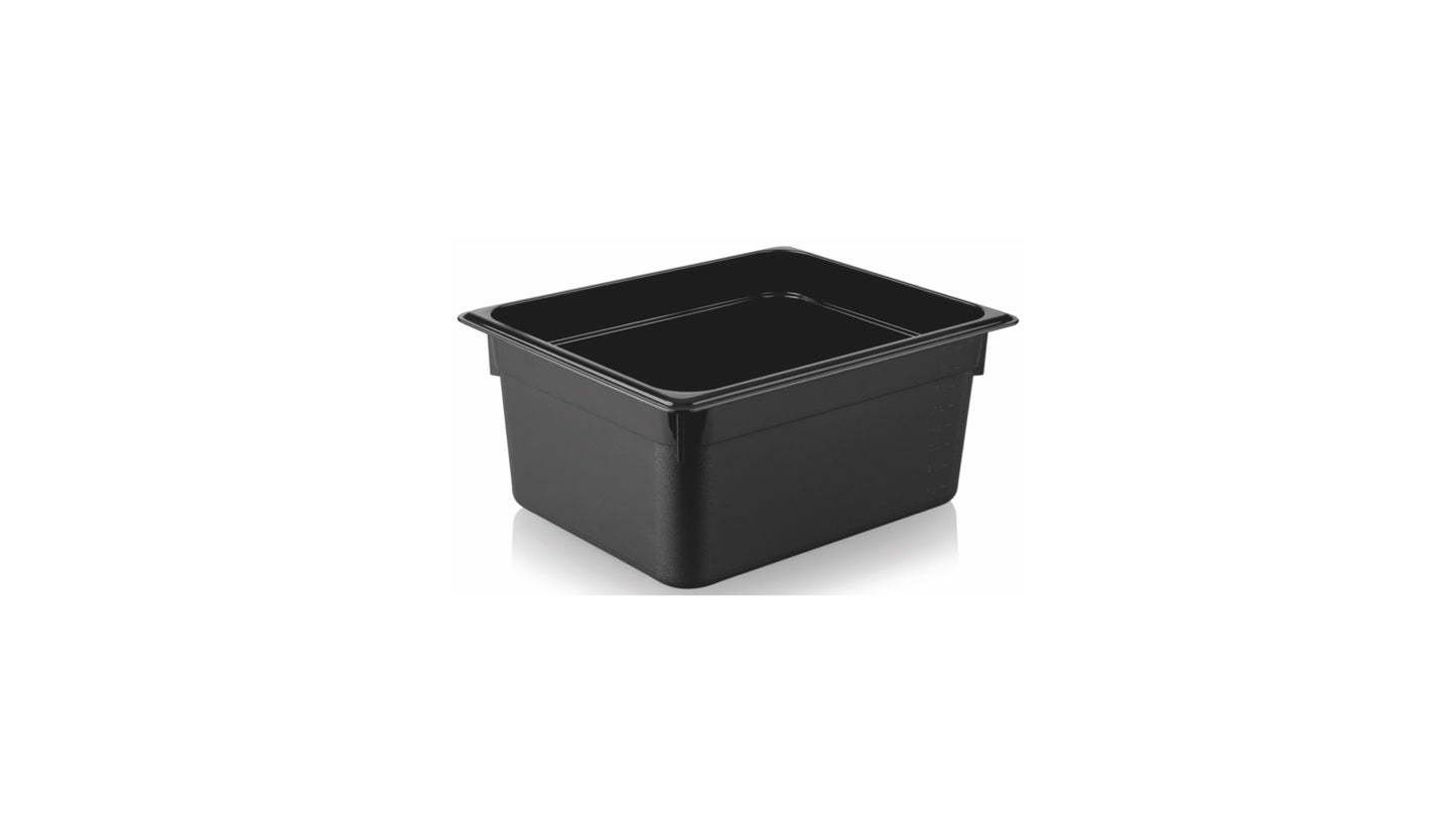 KAPP Polycarbonate Food Pan Black - 1/6