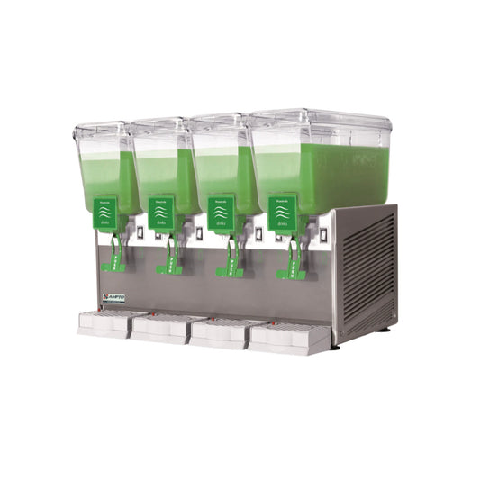 Ampto Beverage Dispenser 4 Tanks - 3 Gallons ea.