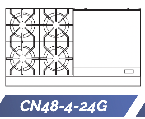 Connerton CN48-4-24G Restaurant Gas Range