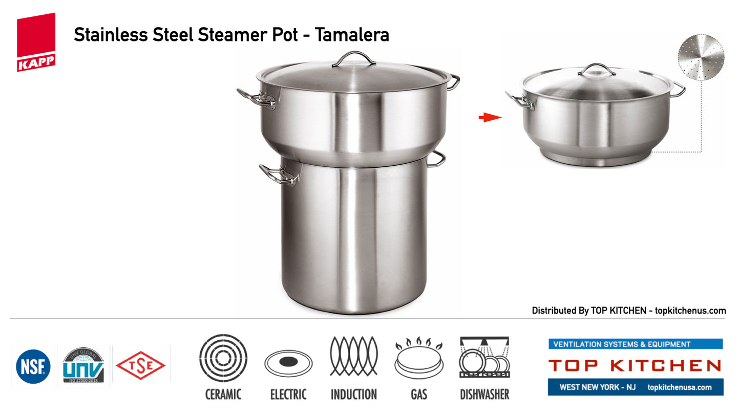 KAPP Steamer Pot / Tamalera - Stainless Steel