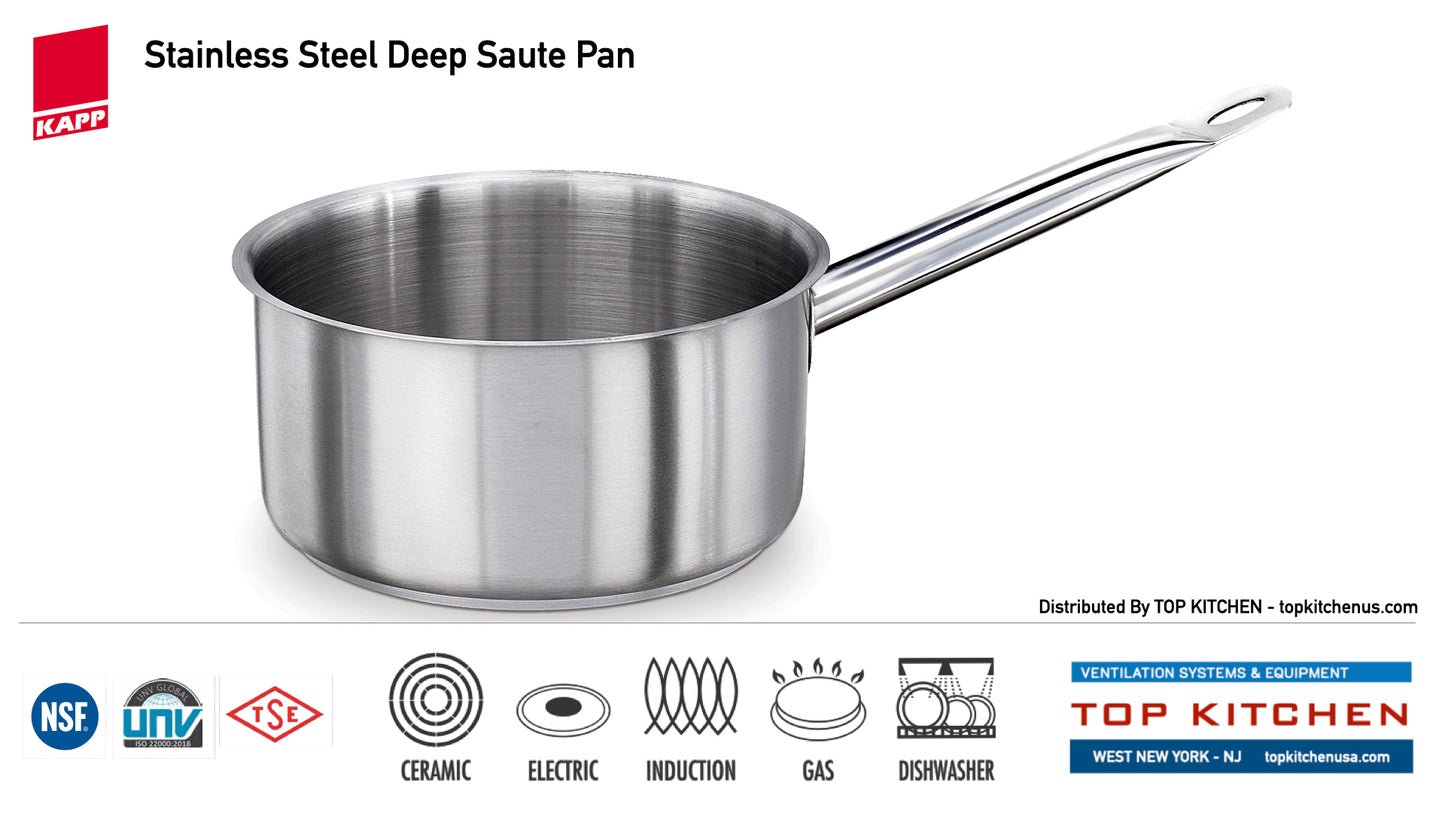 KAPP Deep Saucepans - Stainless Steel