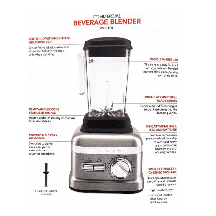 Commercial Beverage Blender Model KSBC1B0