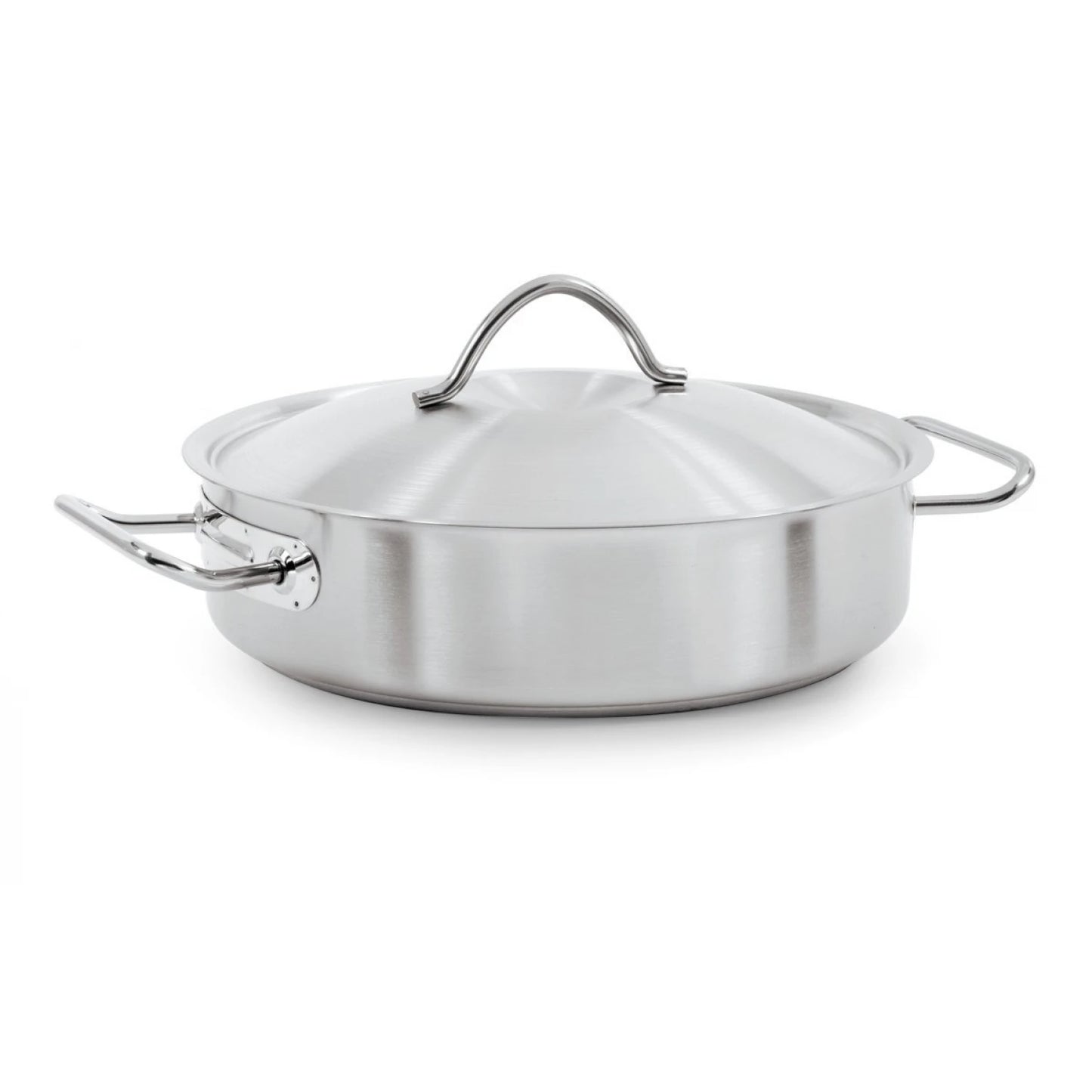 KAPP Shallow Brazier Pots With Lid - Stainless Steel