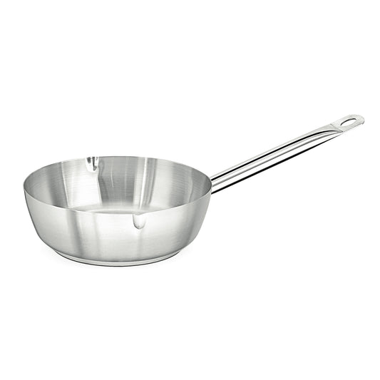 KAPP Tapered Saute Pans With Double Spouts - Stainless Steel